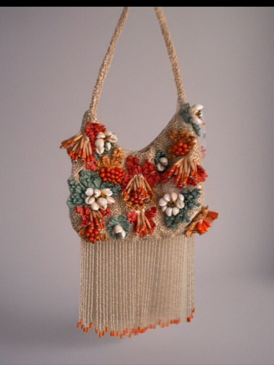 T.J.Maxx Handbags - NEW Viral Beaded Fringe Seashell 3D Multicolor Coastal Shoulder Bag